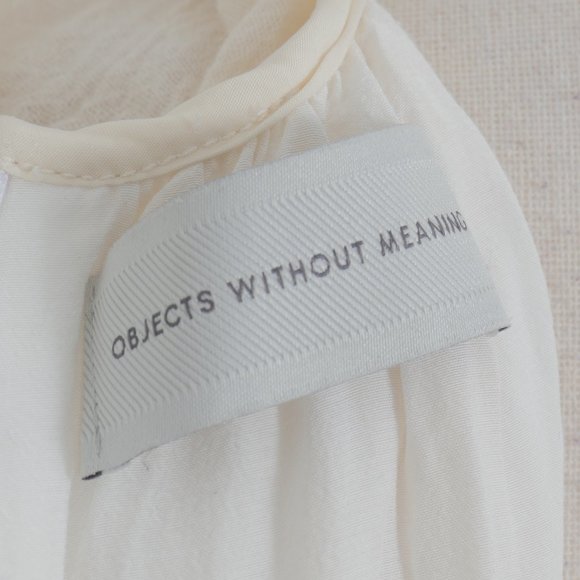 Objects Without Meaning Cream Gauze Short Sleeve Skinny Leg Size Small Jumpsuit - Picture 2 of 16